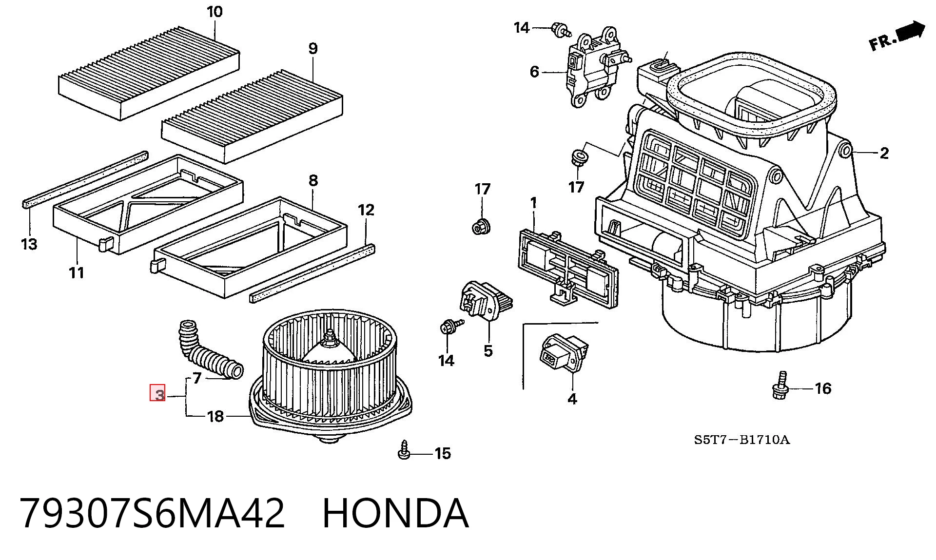 79307S6MA42 Honda 