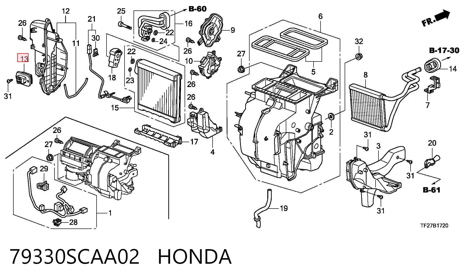 79330SCAA02 Honda Реле печки