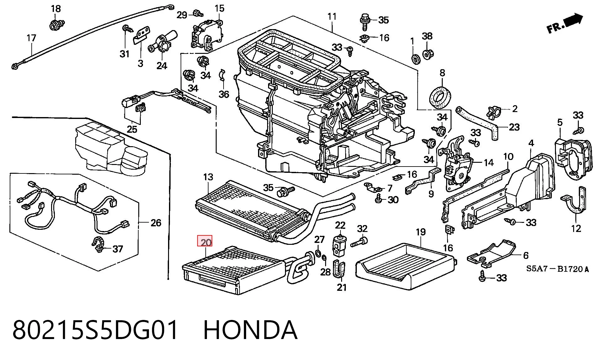 Радиатор испарителя кондиционера Honda Civic VII хэтчбек (EU, EP, EV) (2000 - 2006) цена, от 122.76 USD