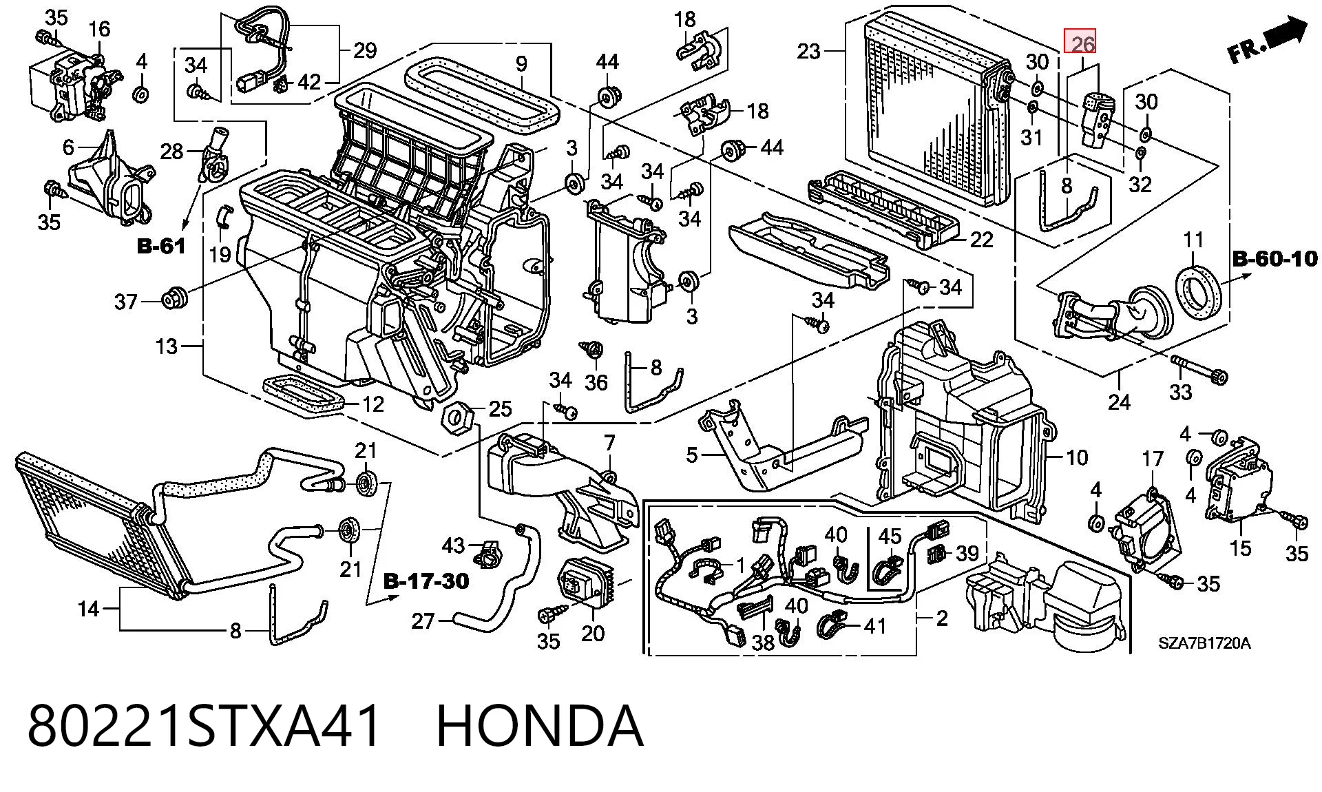 80221STXA41 Honda Терморегулирующий вентиль кондиционера