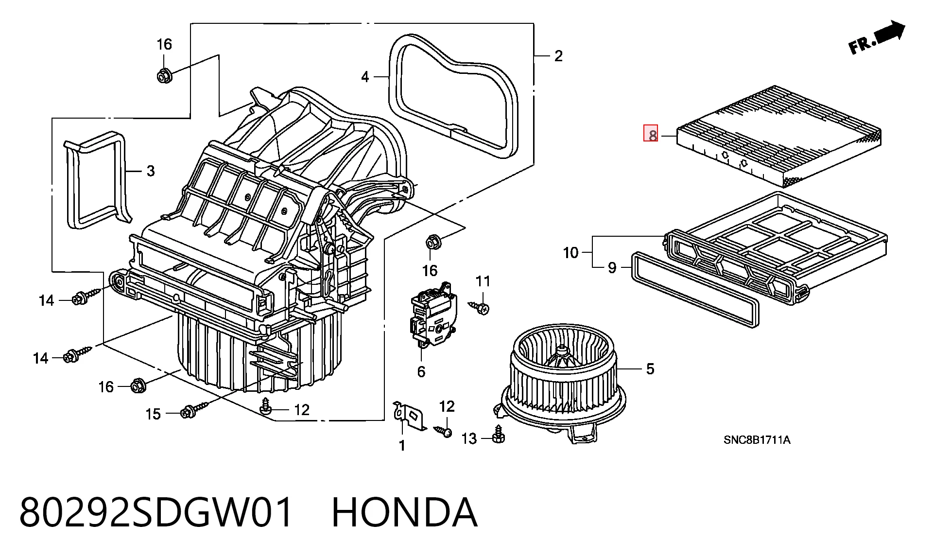 80292SDGW01 Honda