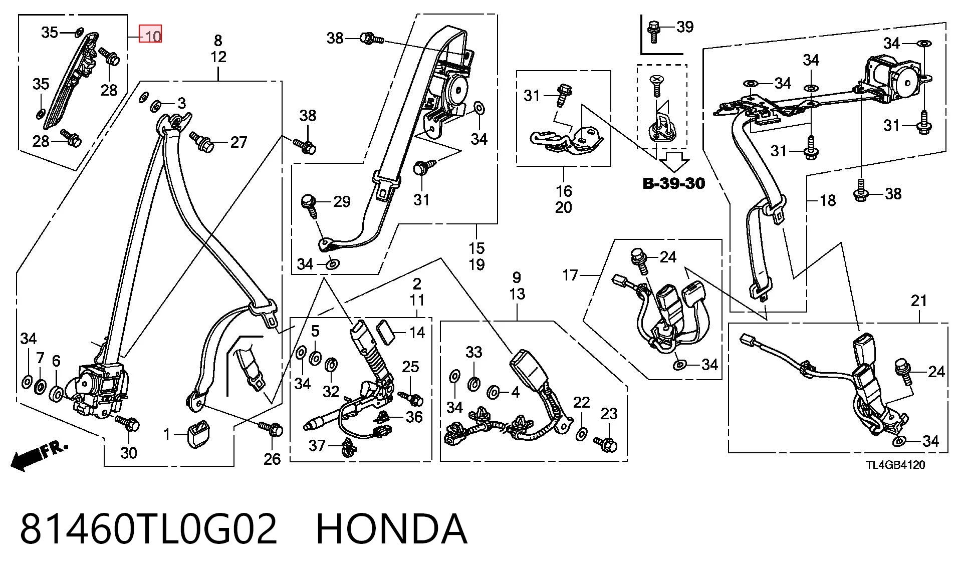81460TL0G02 Honda 