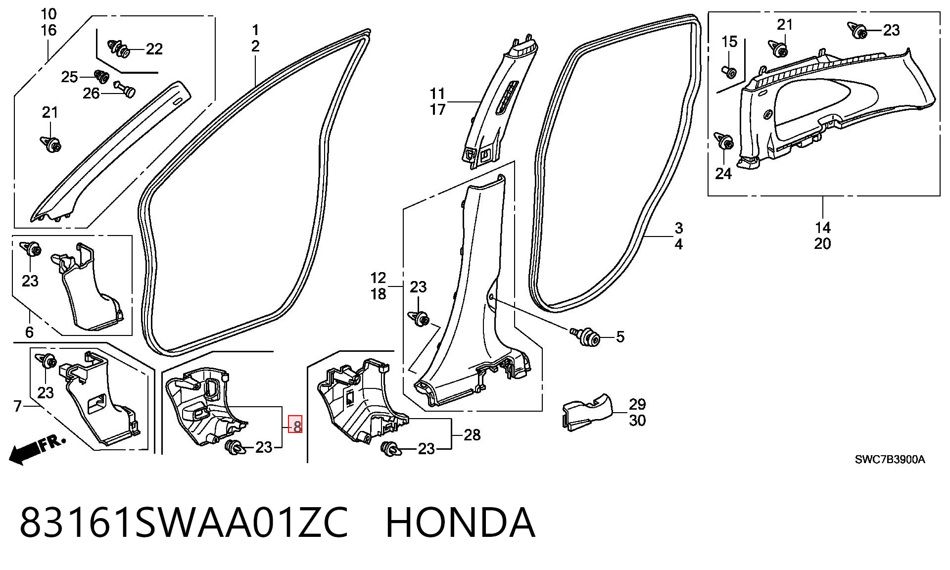 83161SWAA01ZC Honda 
