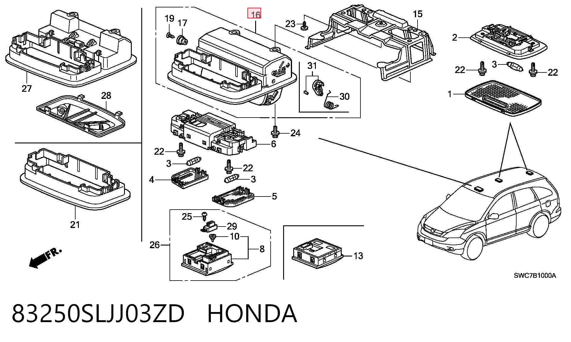 83250SLJJ03ZD Honda 