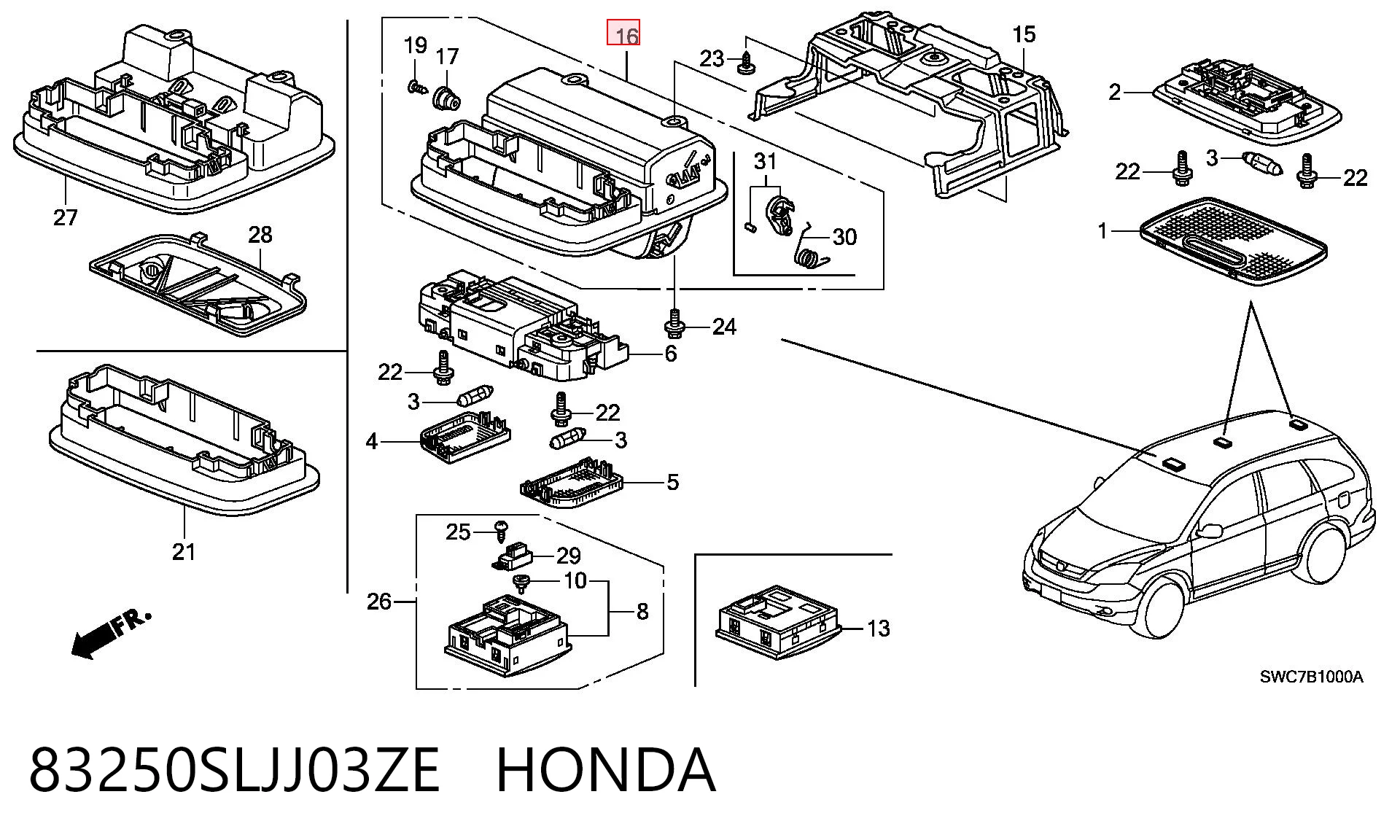 83250SLJJ03ZE Honda 