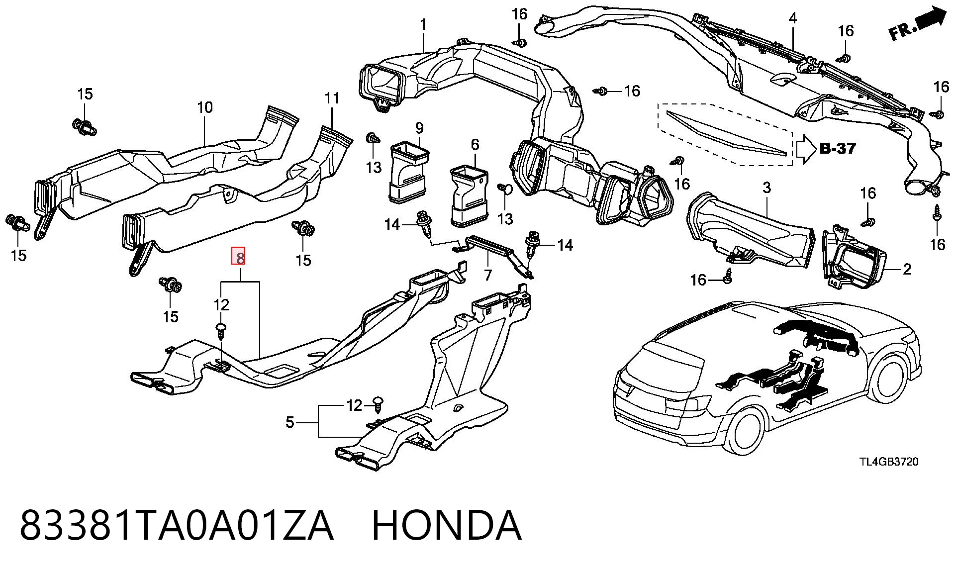 83381TA0A01ZA Honda 