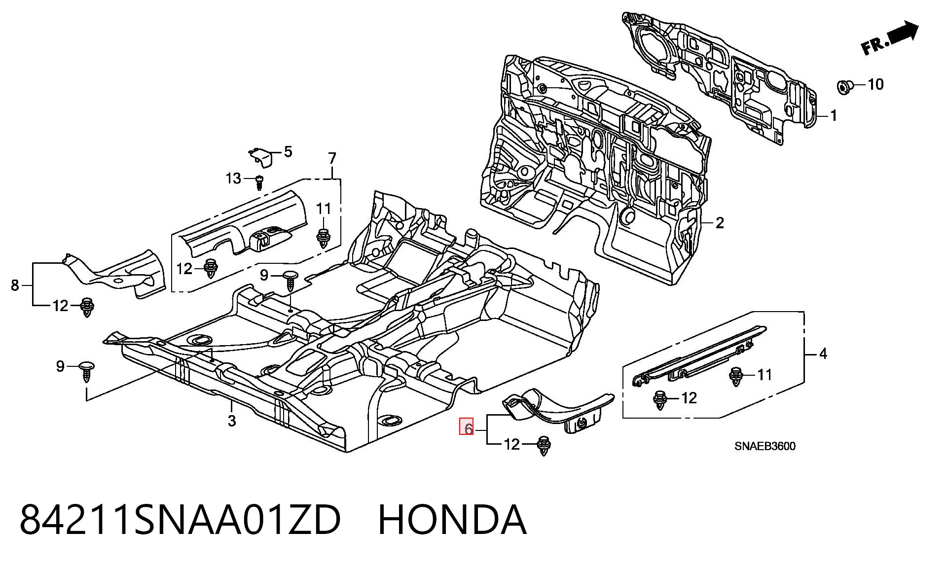 84211SNAA01ZD Honda 