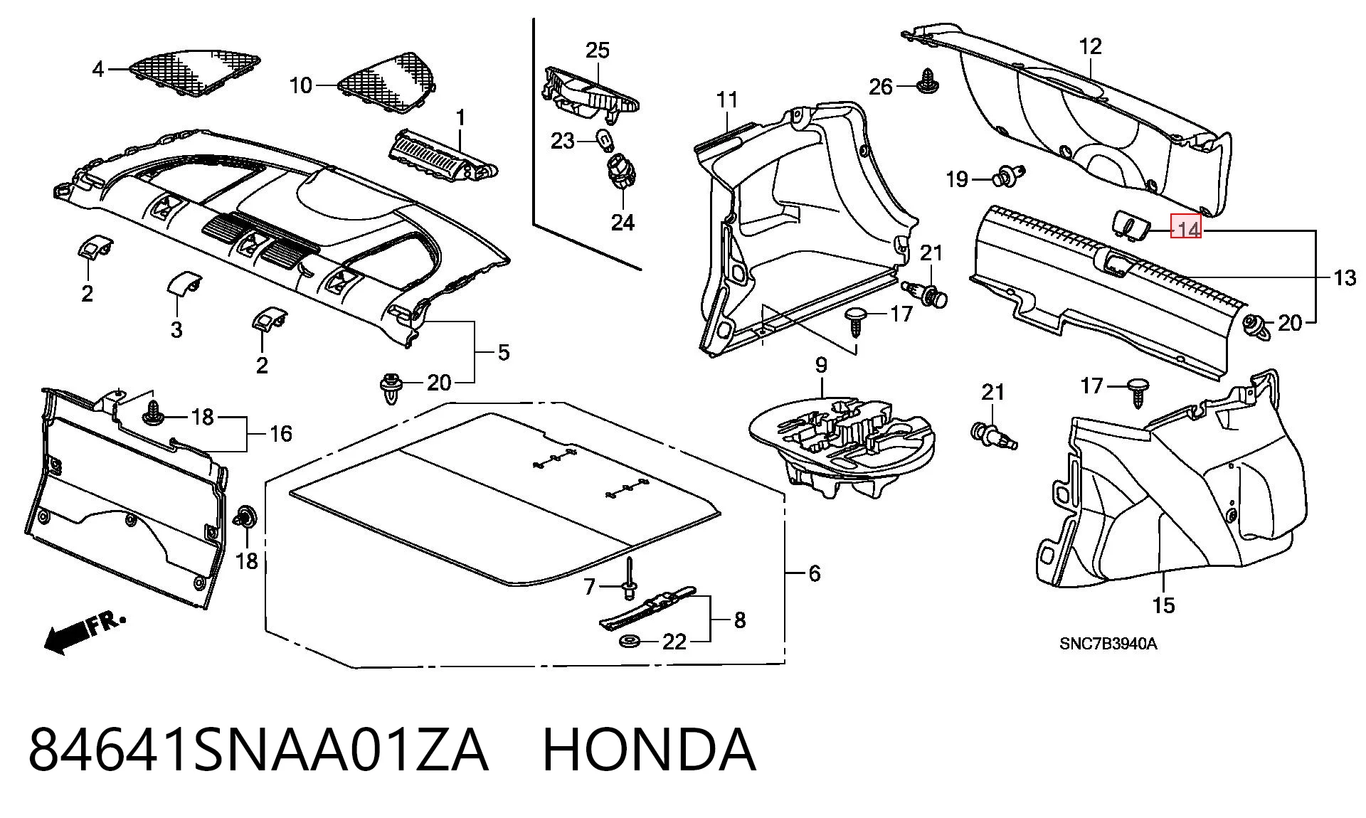 84641SNAA01ZA Honda 