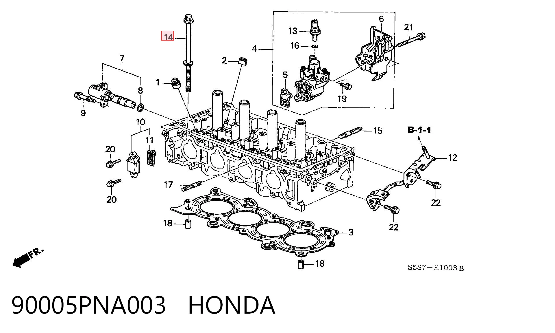 90005PNA003 Honda Болт крепления головки блока цилиндров