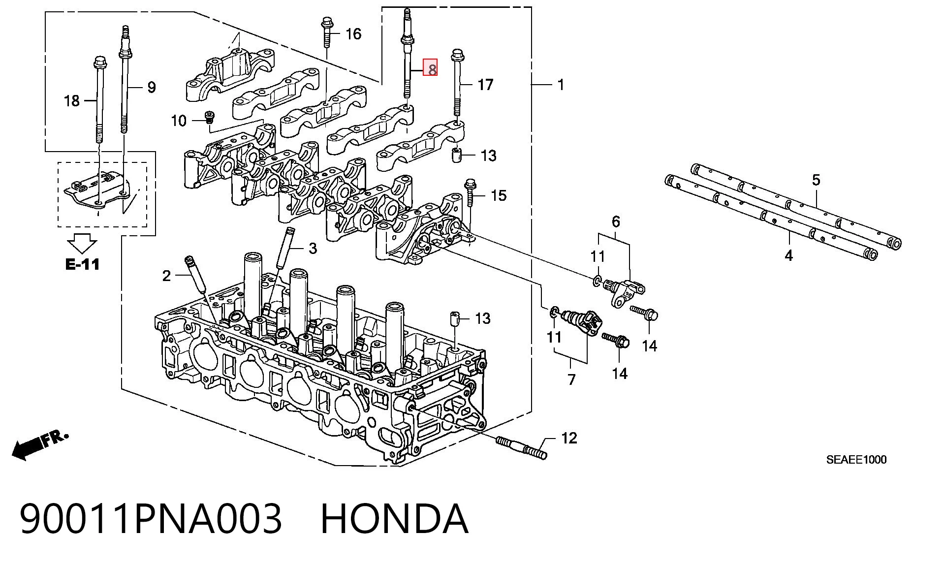 90011PNA003 Honda Болт клапанной крышки ГБЦ