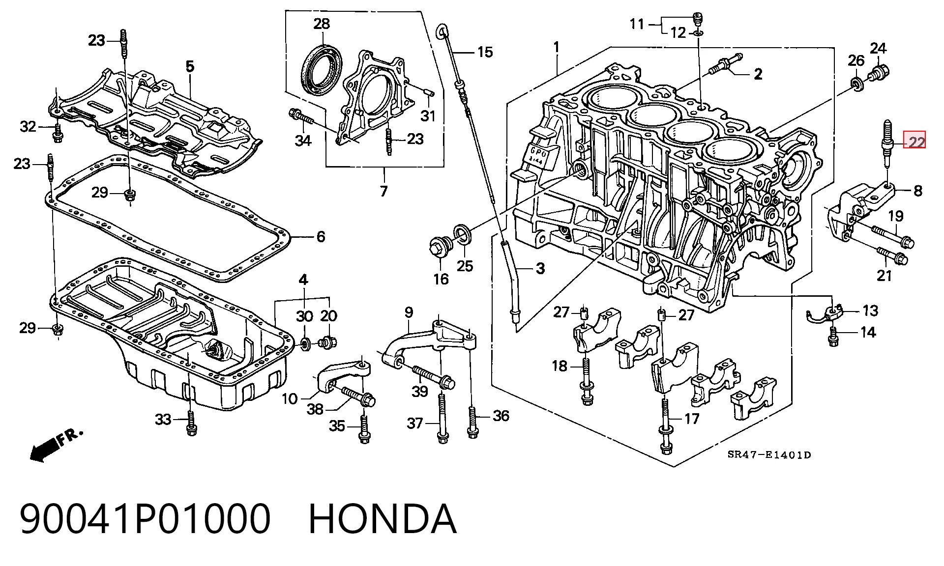 90041P01000 Honda 