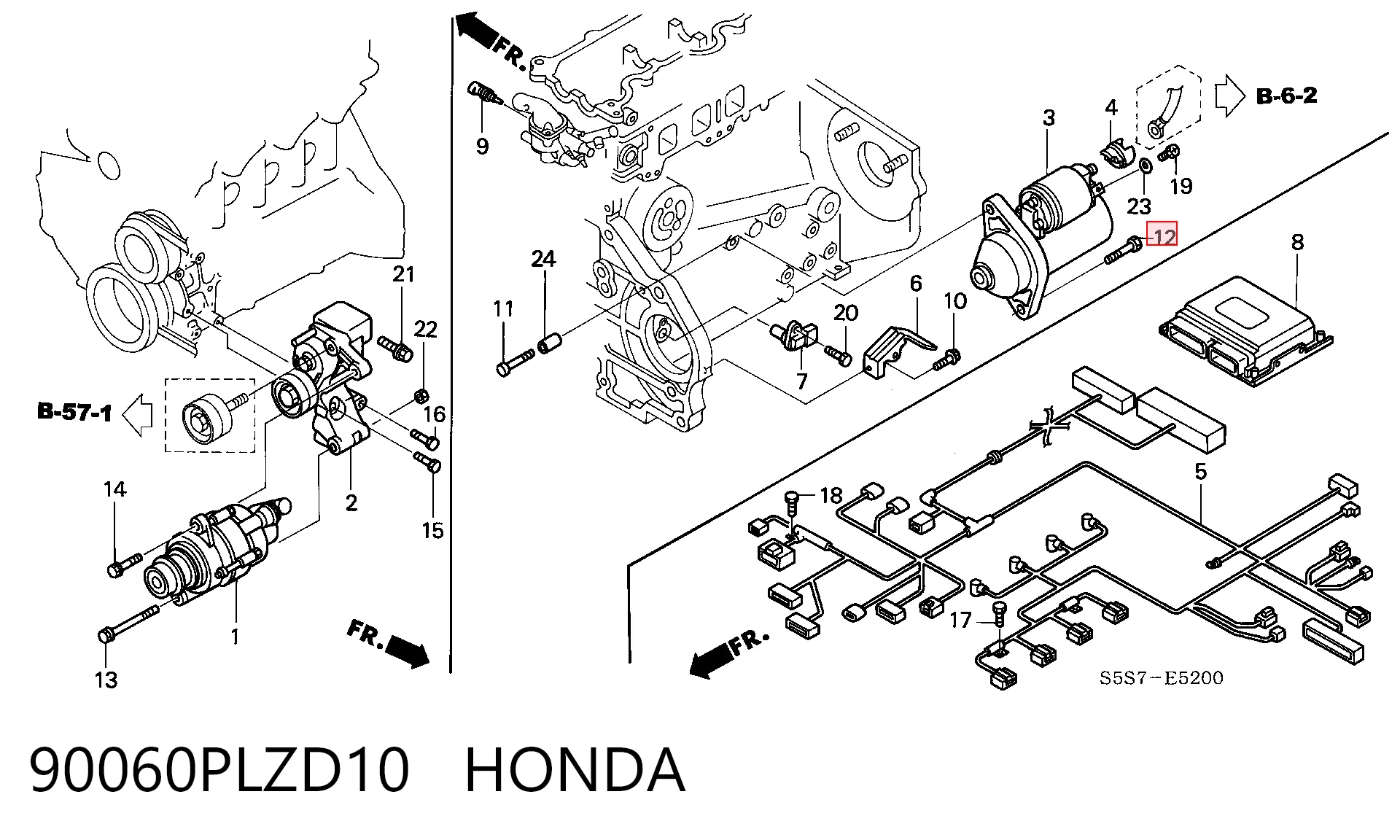 90060PLZD10 Honda