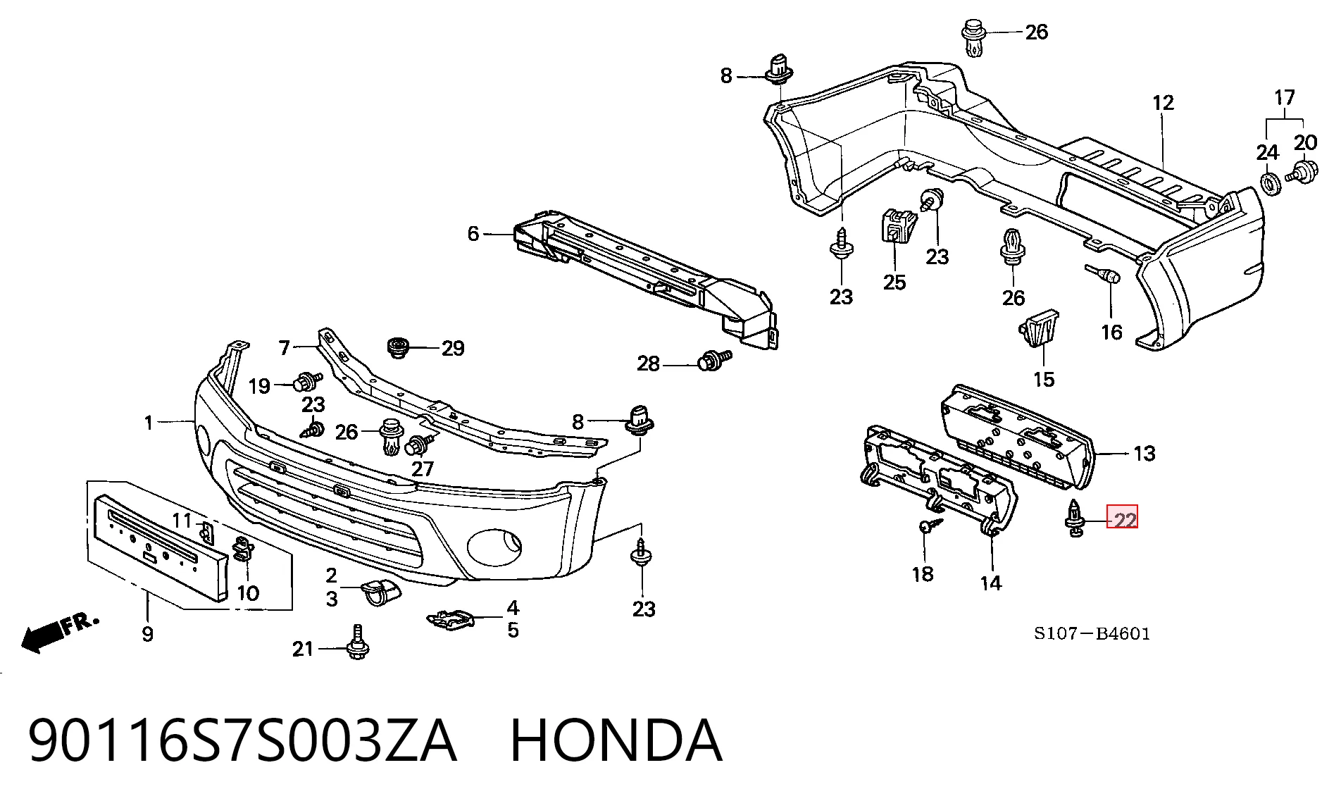 Крепеж переднего бампера Daihatsu 904670707122 цена, от 0.42 USD