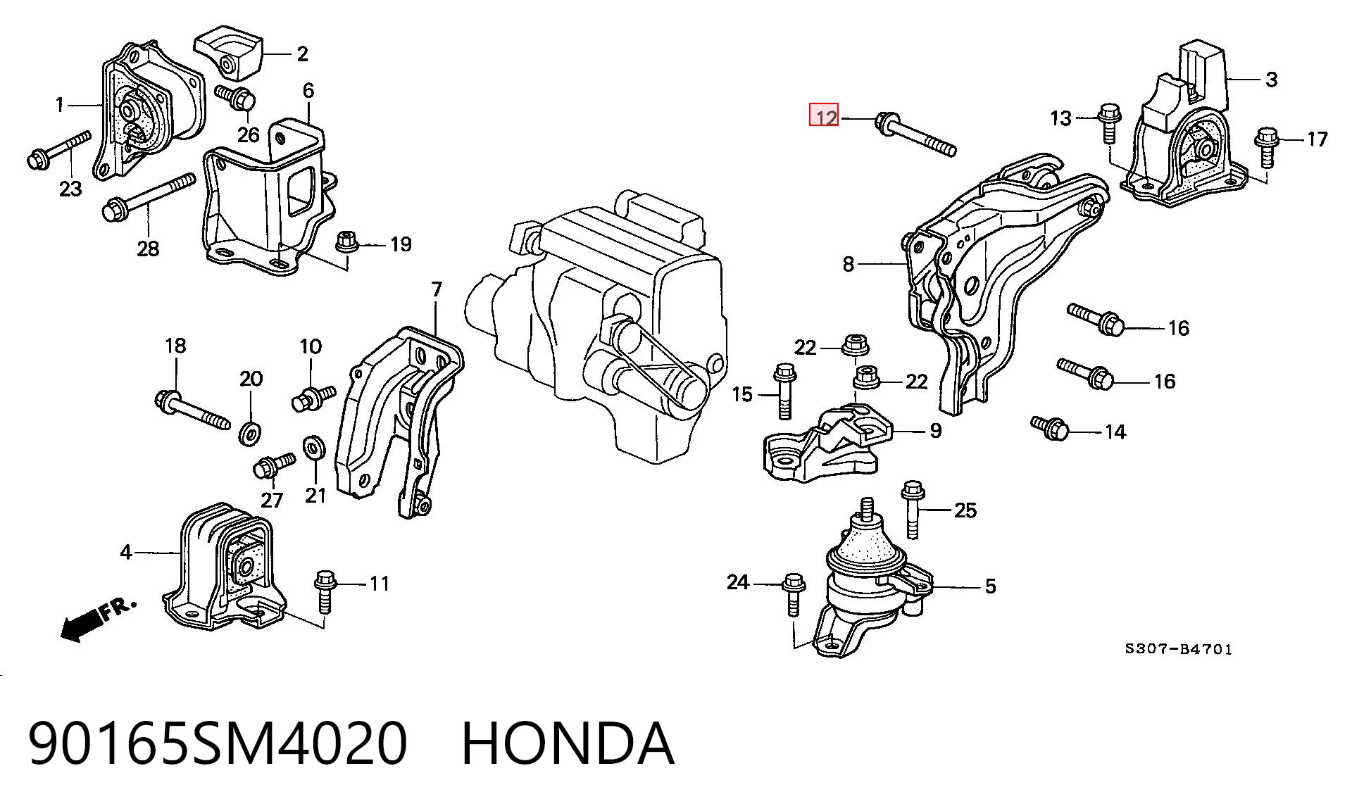 90165SM4020 Honda 