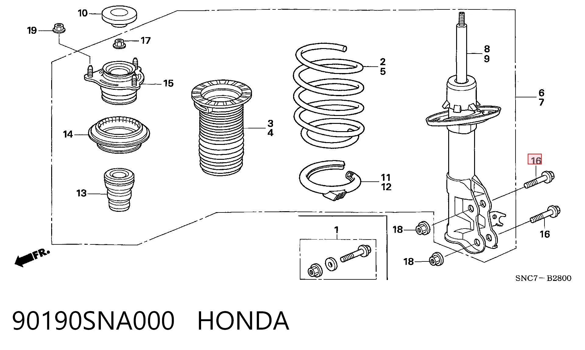 90190SNA000 Honda 