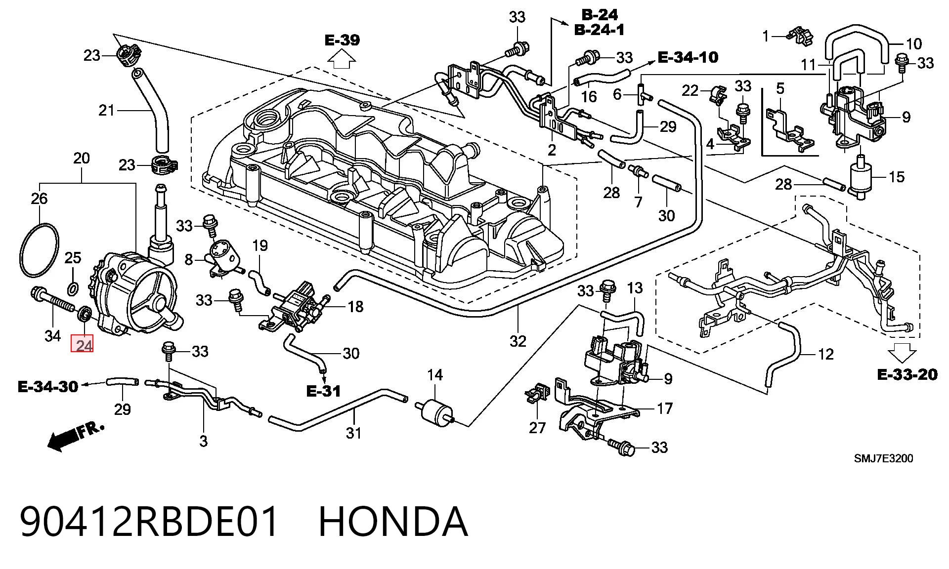 90412RBDE01 Honda