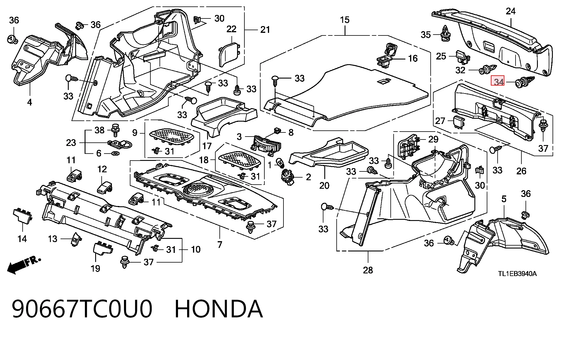 90667TC0U0 Honda 