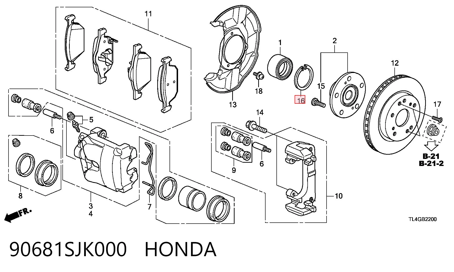 90681SJK000 Honda 