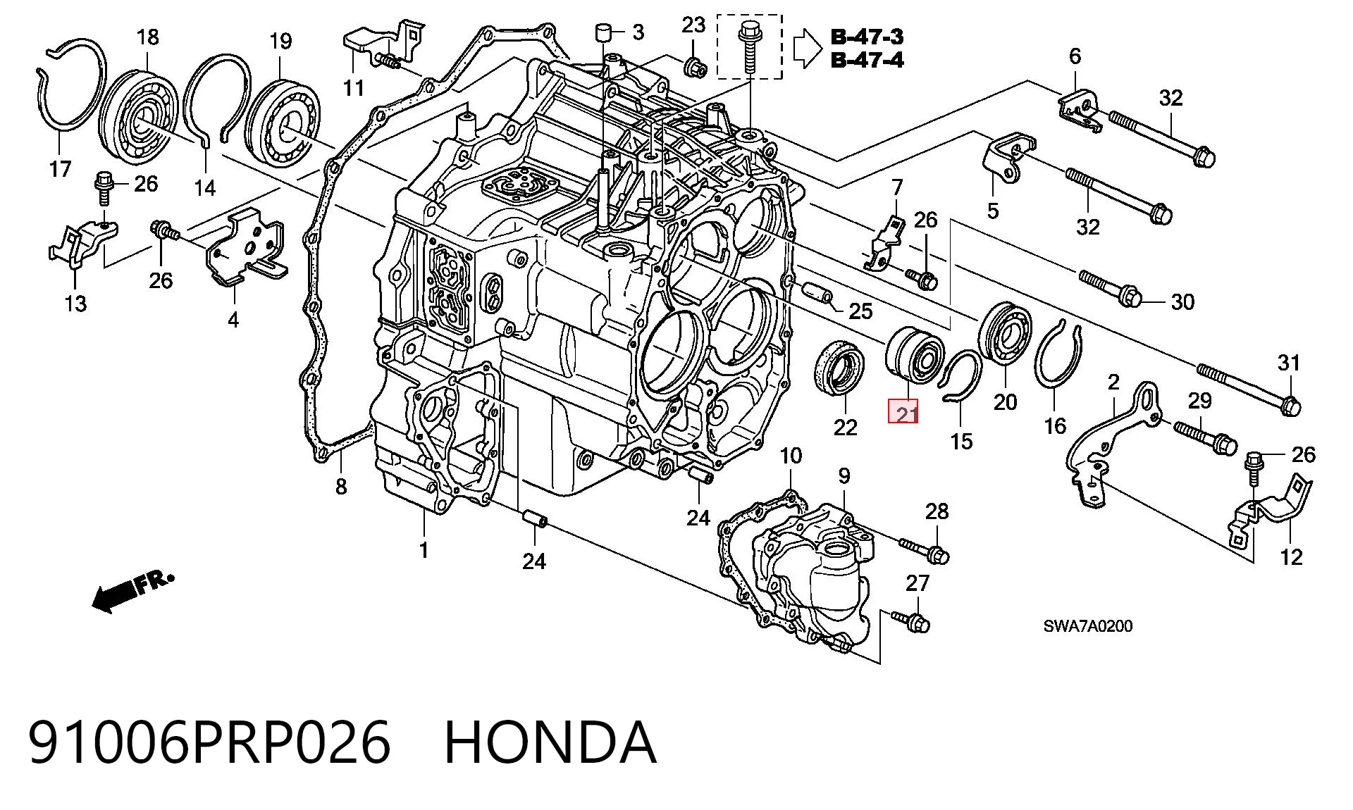 91006PRP026 Honda 