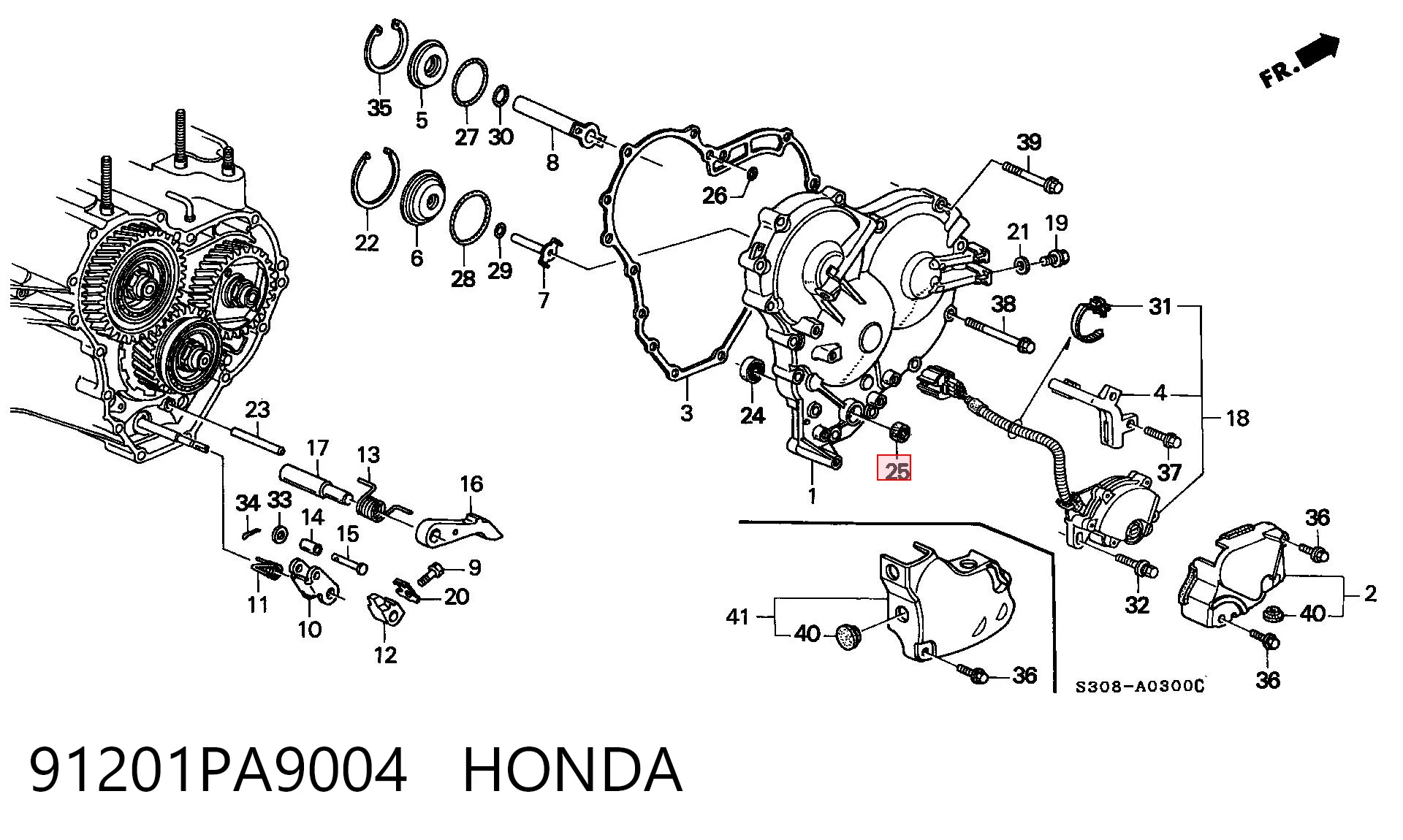 91201PA9004 Honda Сальник АКПП/КПП входного/первичного вала
