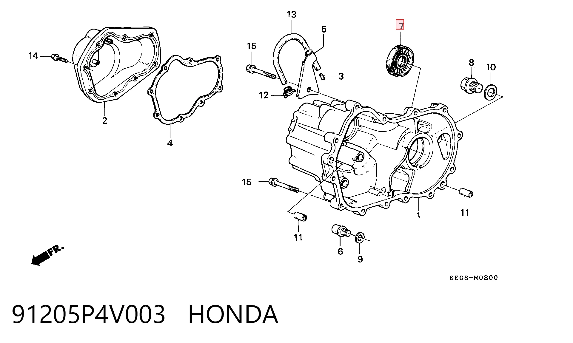 91205P4V003 Honda Сальник полуоси переднего моста, правой