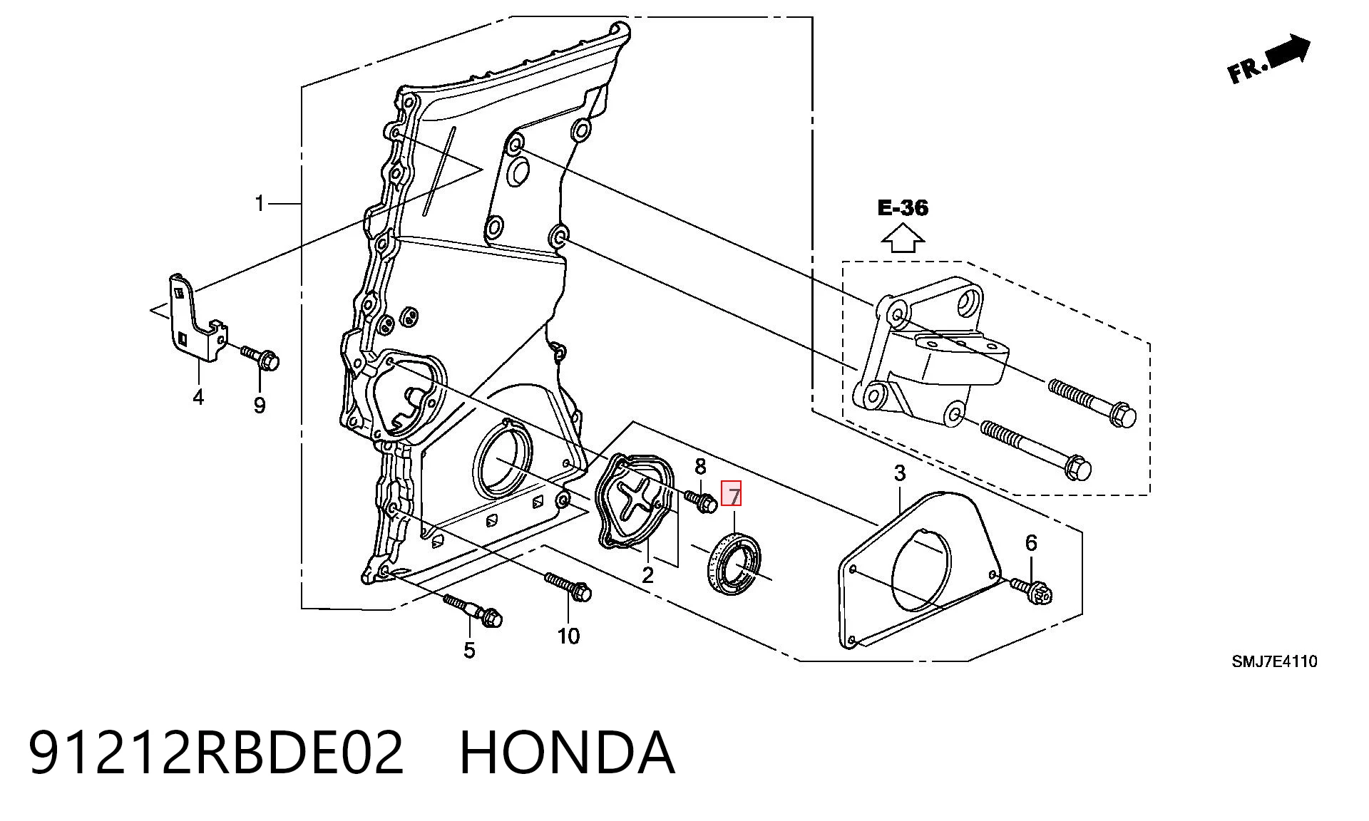Купить K52108424AA Fiat/Alfa/Lancia Передний сальник коленвала