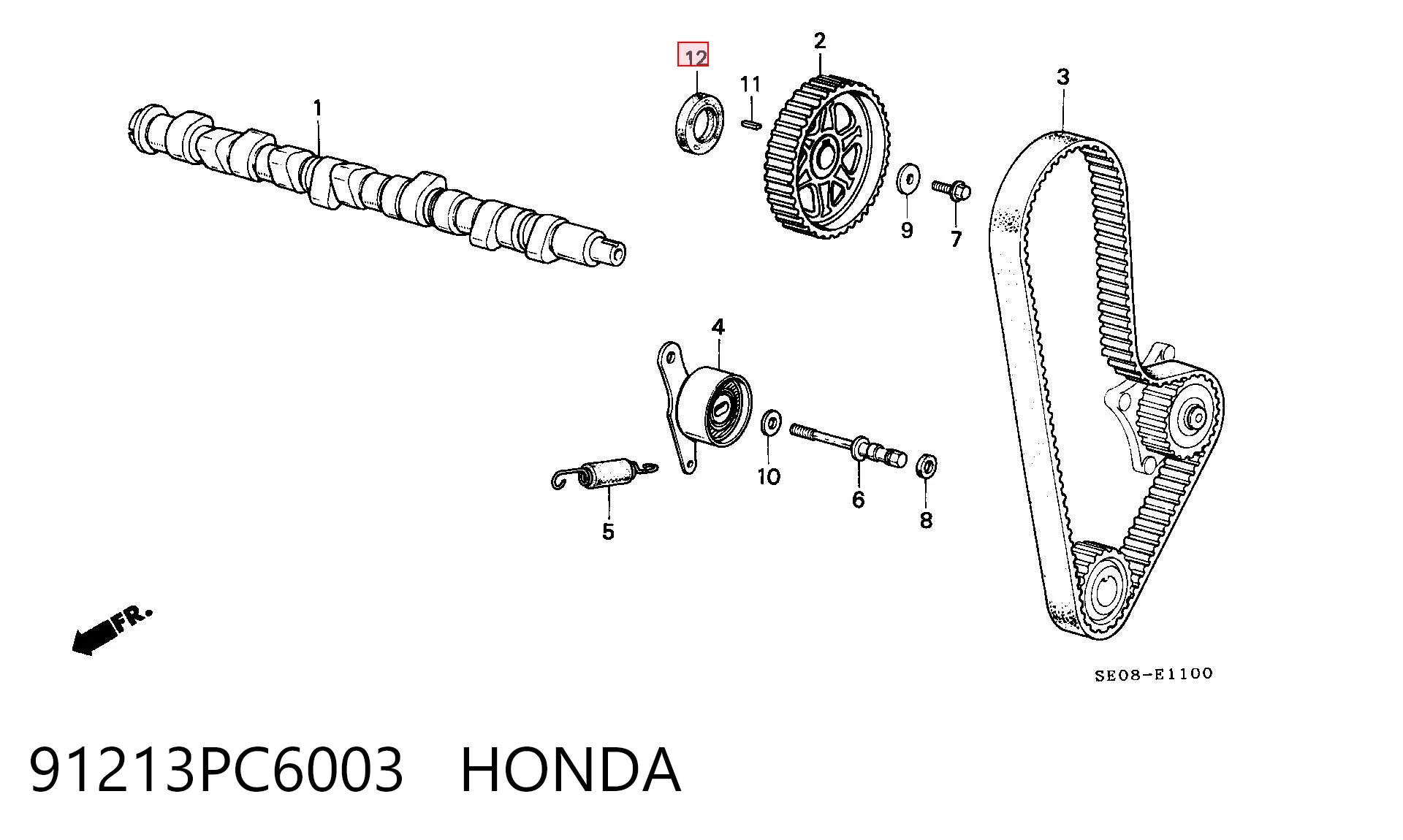 91213PC6003 Honda Сальник двигателя, распредвала