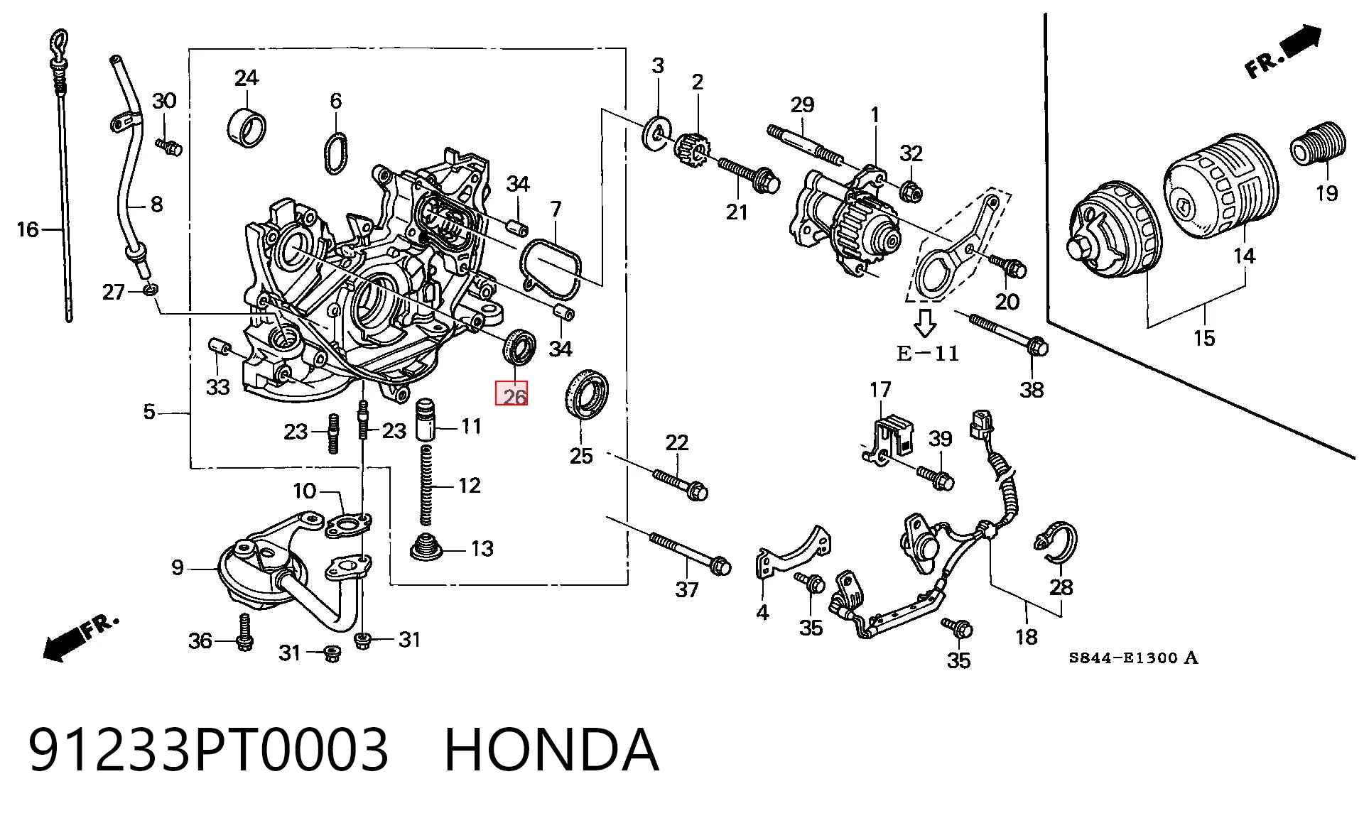 Сальник балансировочного вала двигателя OS107680N NIPPON MOTORS