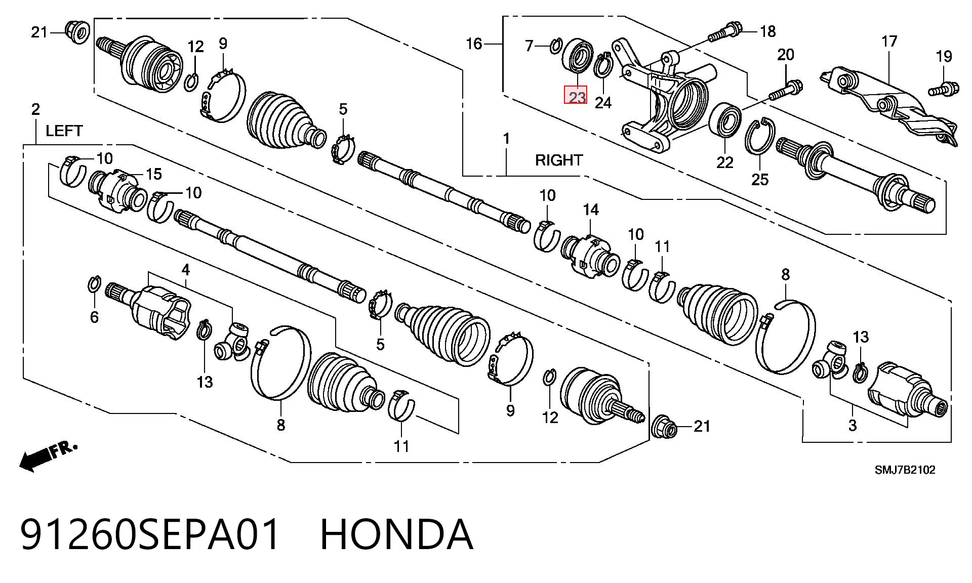91260SEPA01 Honda 