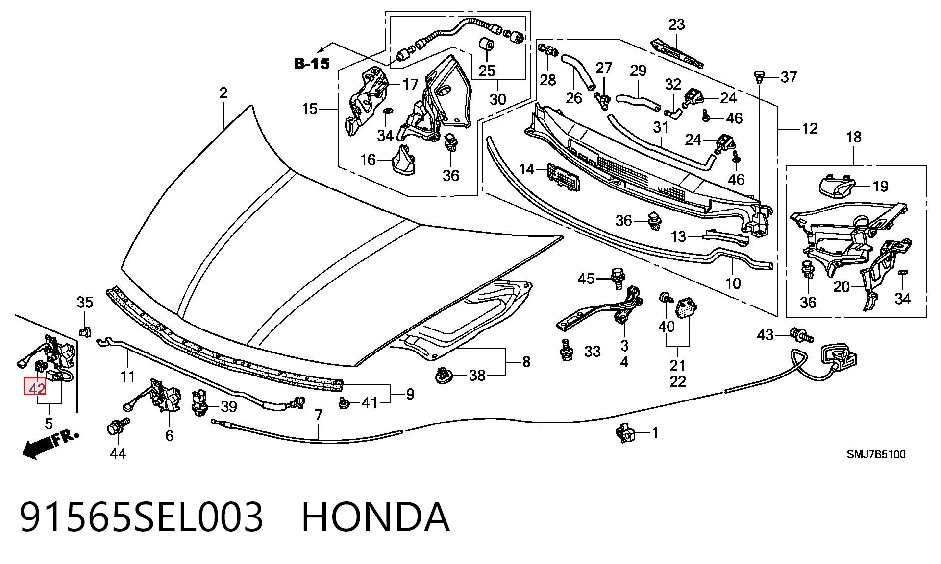 91565SEL003 Honda 