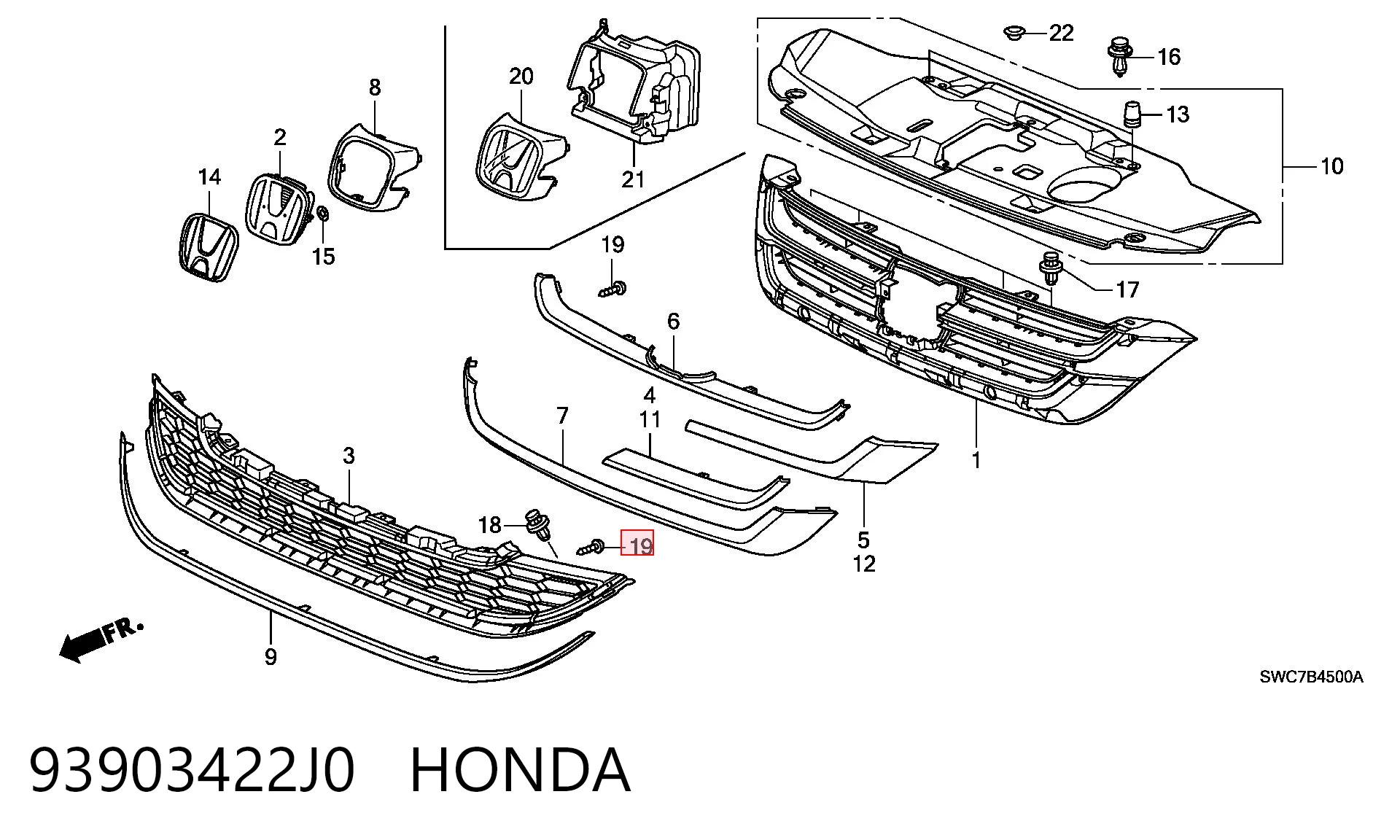 93903422J0 Honda