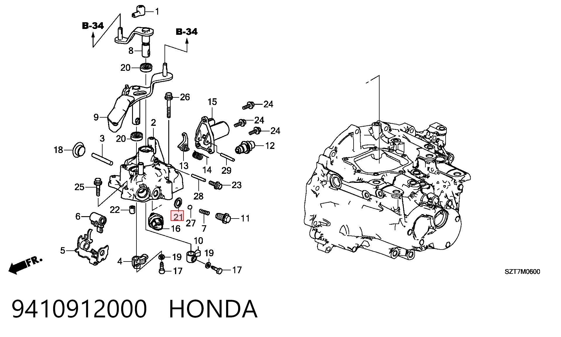 9410912000 Honda Уплотнительное кольцо, универсальное
