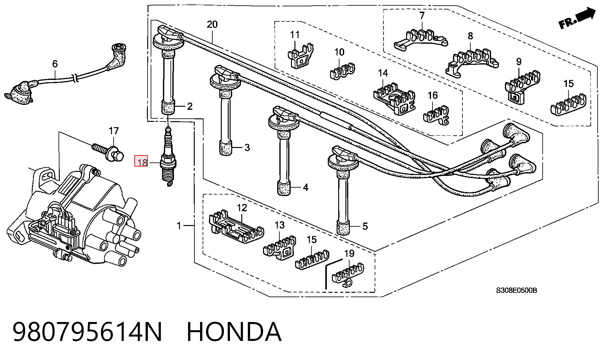Свечи зажигания на Honda Accord VI CG