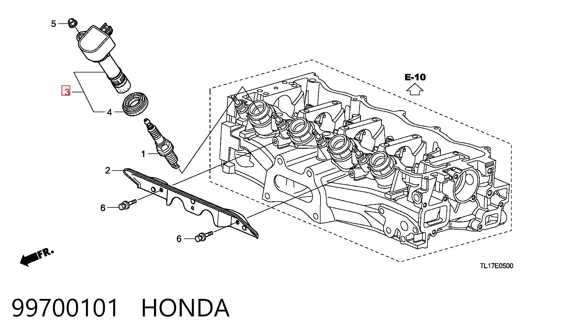 99700101 Honda Катушка зажигания