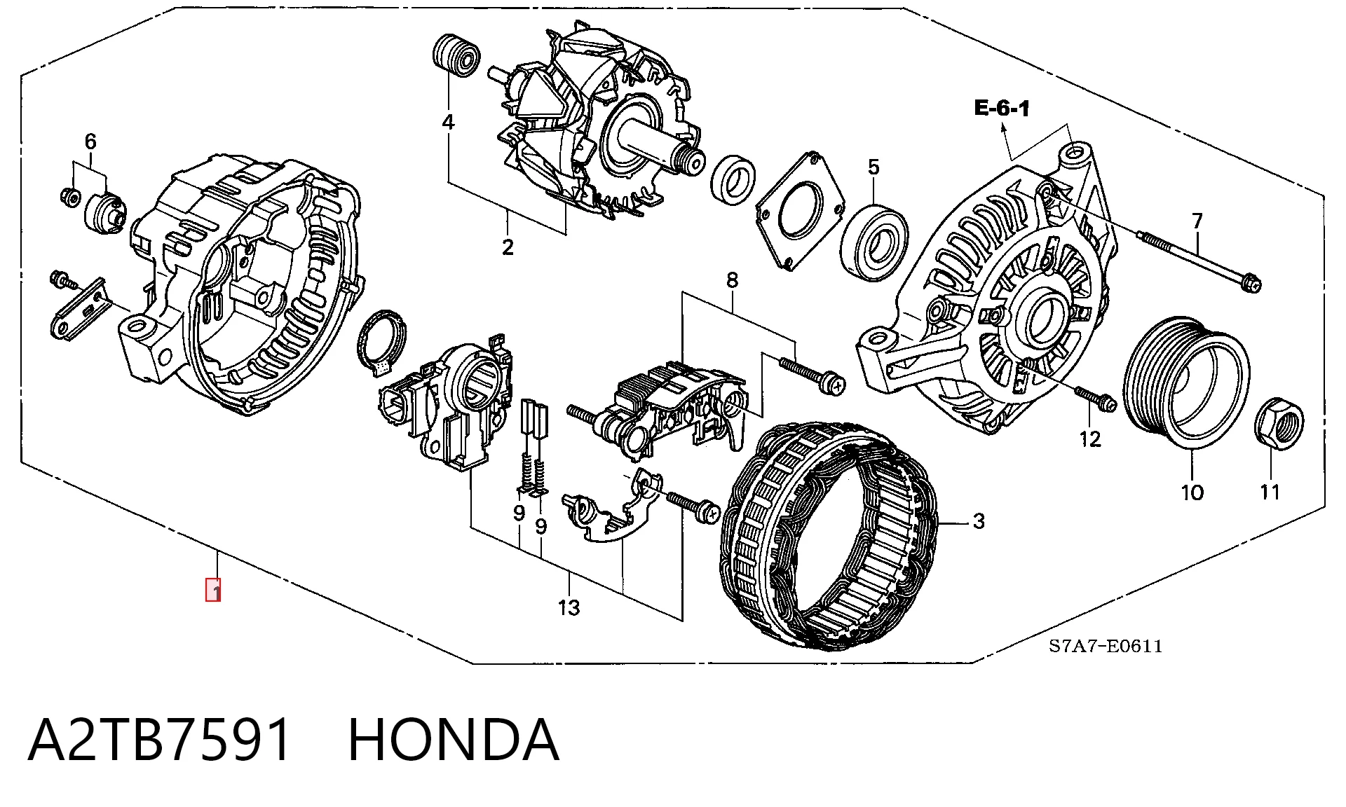 Генератор HONDA A2TB7591