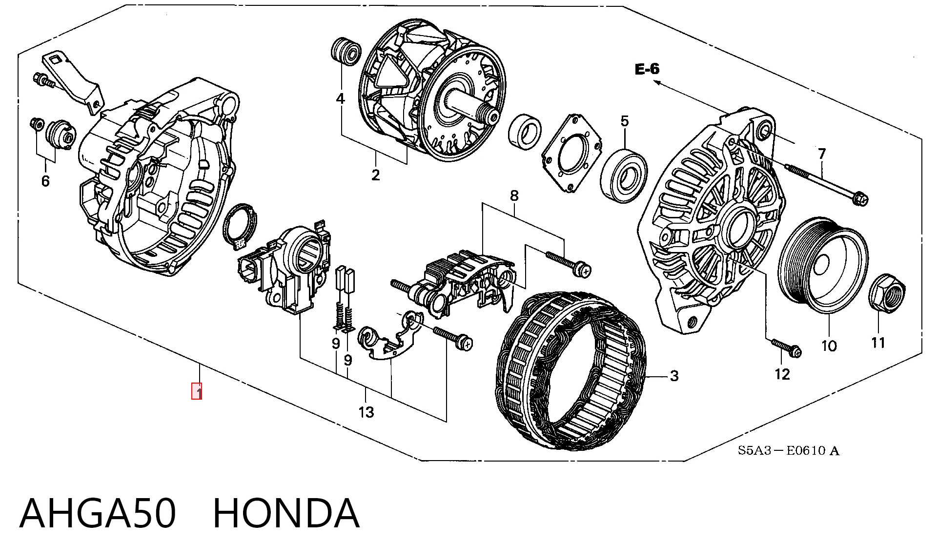 AHGA50 Honda Генератор автомобильный