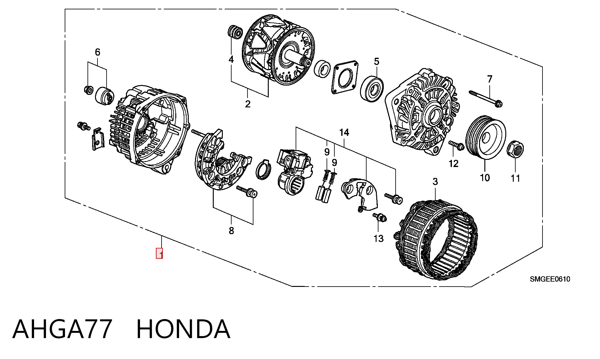 Генератор HONDA AHGA77