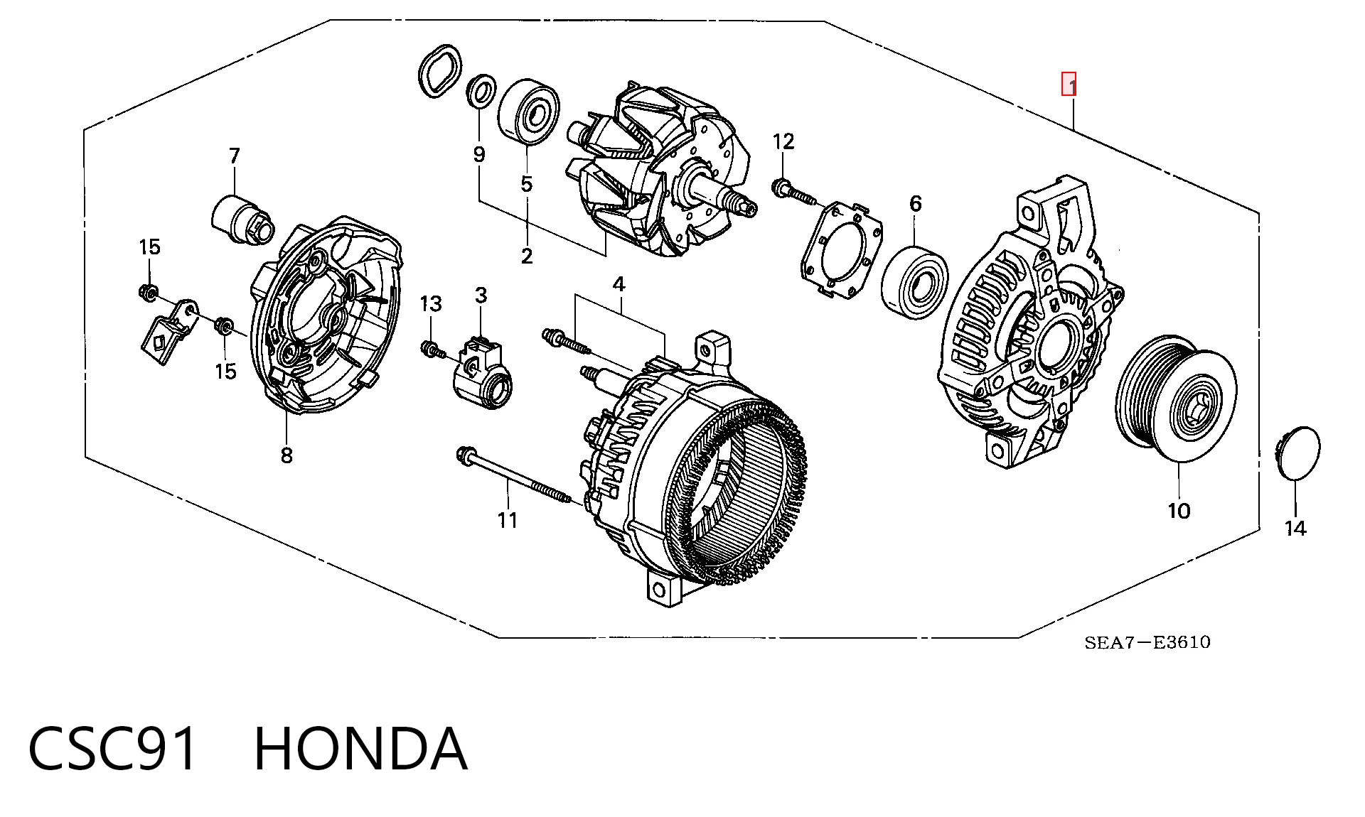 CSC91 Honda Генератор автомобильный