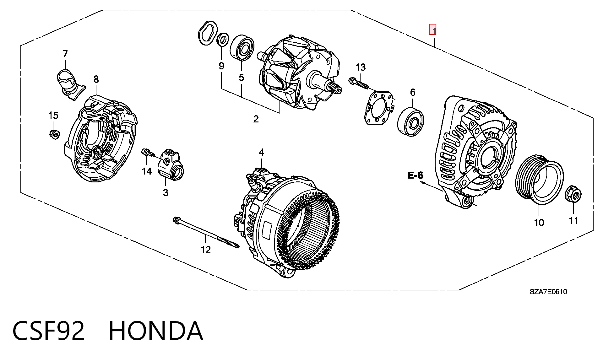CSF92 Honda Генератор автомобильный