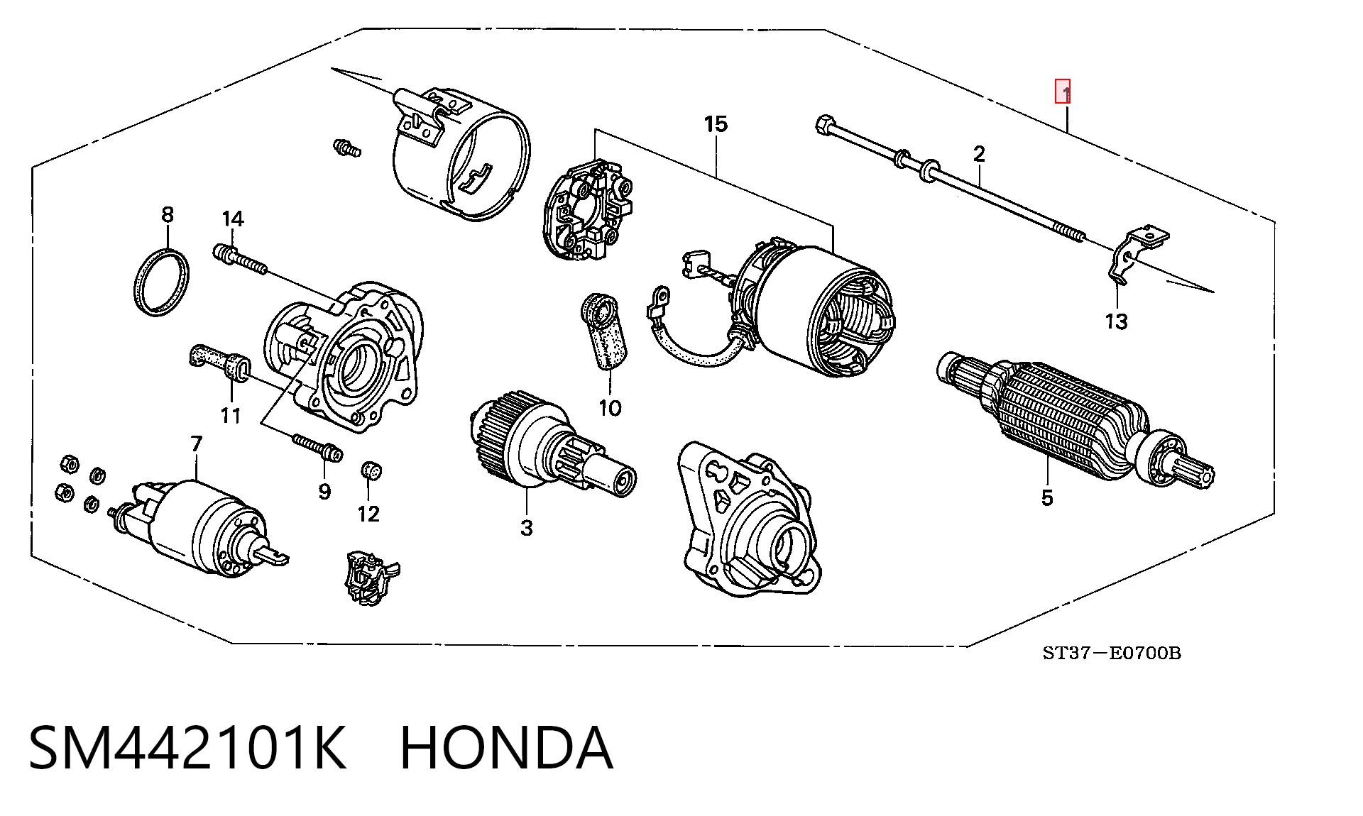 Стартер автомобиля на Honda Civic VI EJ9, EK3/4