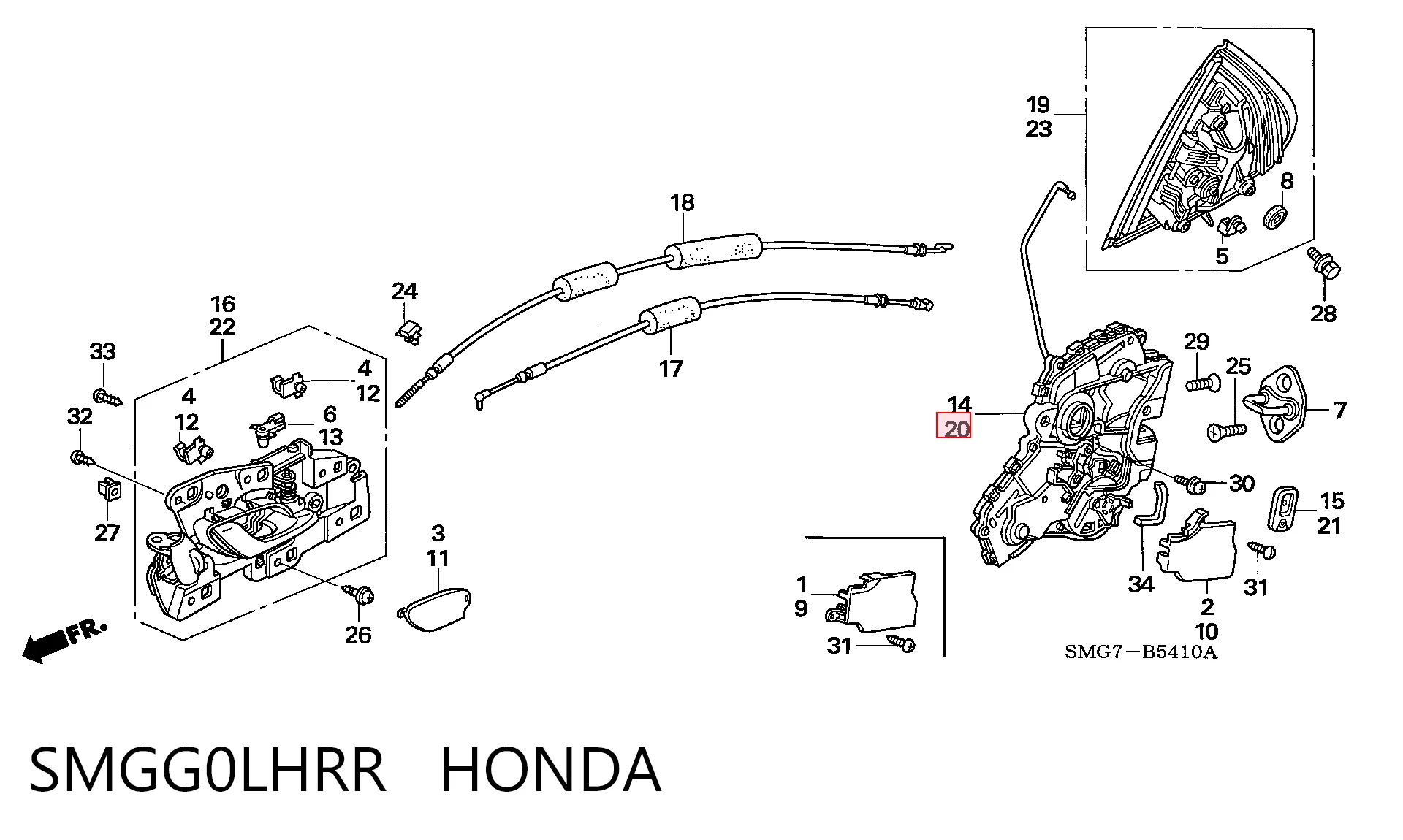 Замок задней двери, левой Honda Civic VIII хэтчбек (FK, FN) (2005 - 2012) цена, от 22.60 USD