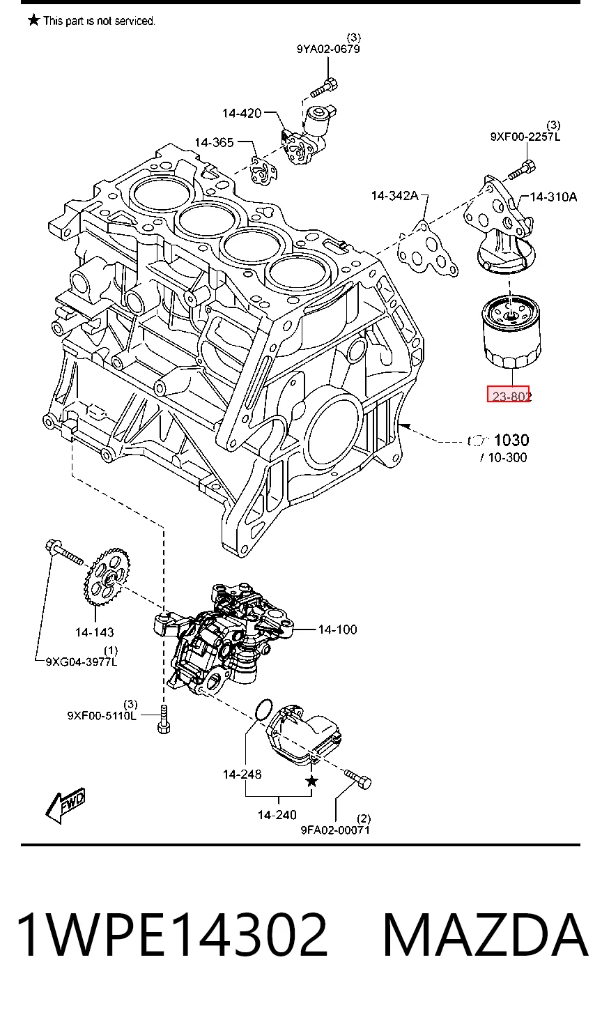 1WPE14302 Mazda Масляный фильтр двигателя