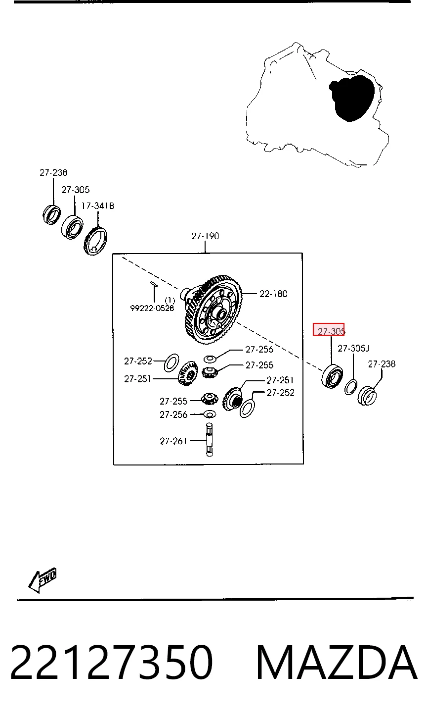 Купить Подшипник КПП Мазда 626 V GF