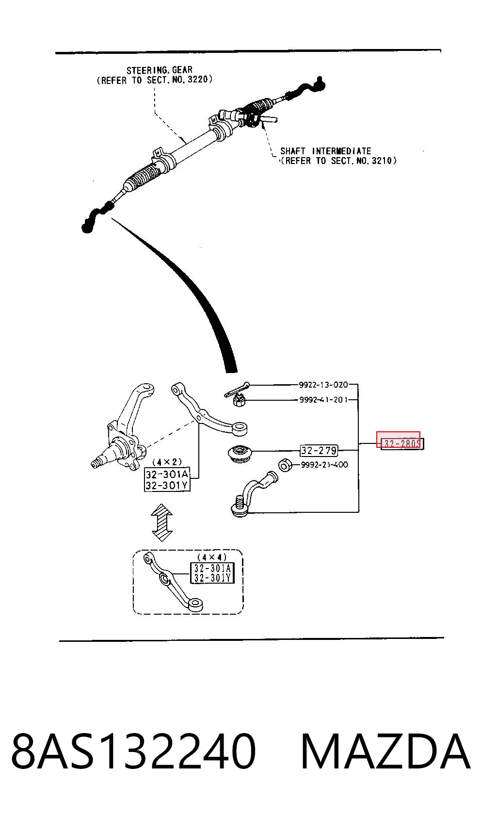 8AS132240 Hyundai/Kia Наружный наконечник рулевой тяги
