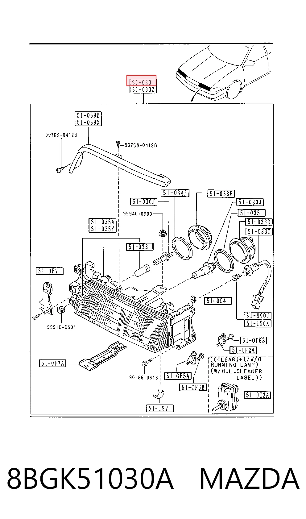 Фара передняя правая на Mazda 626 III GD