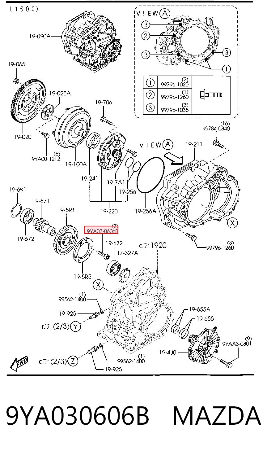 9YA030606B Mazda