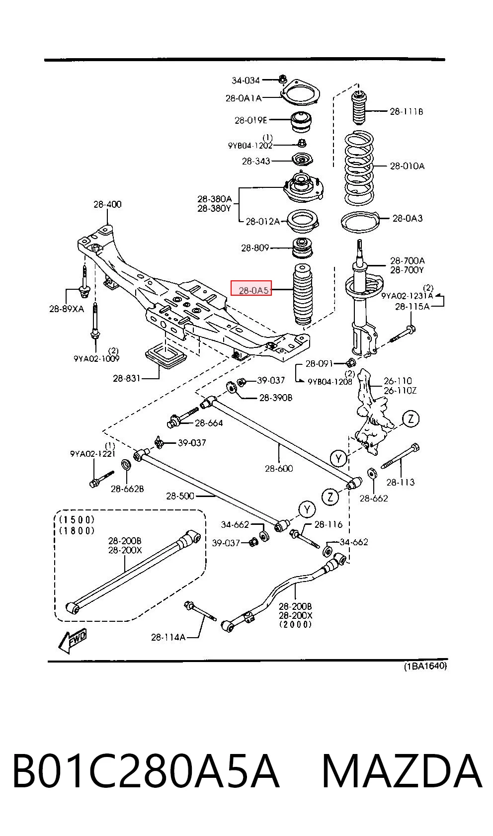 Пыльник заднего амортизатора B01C280A5AGP GP