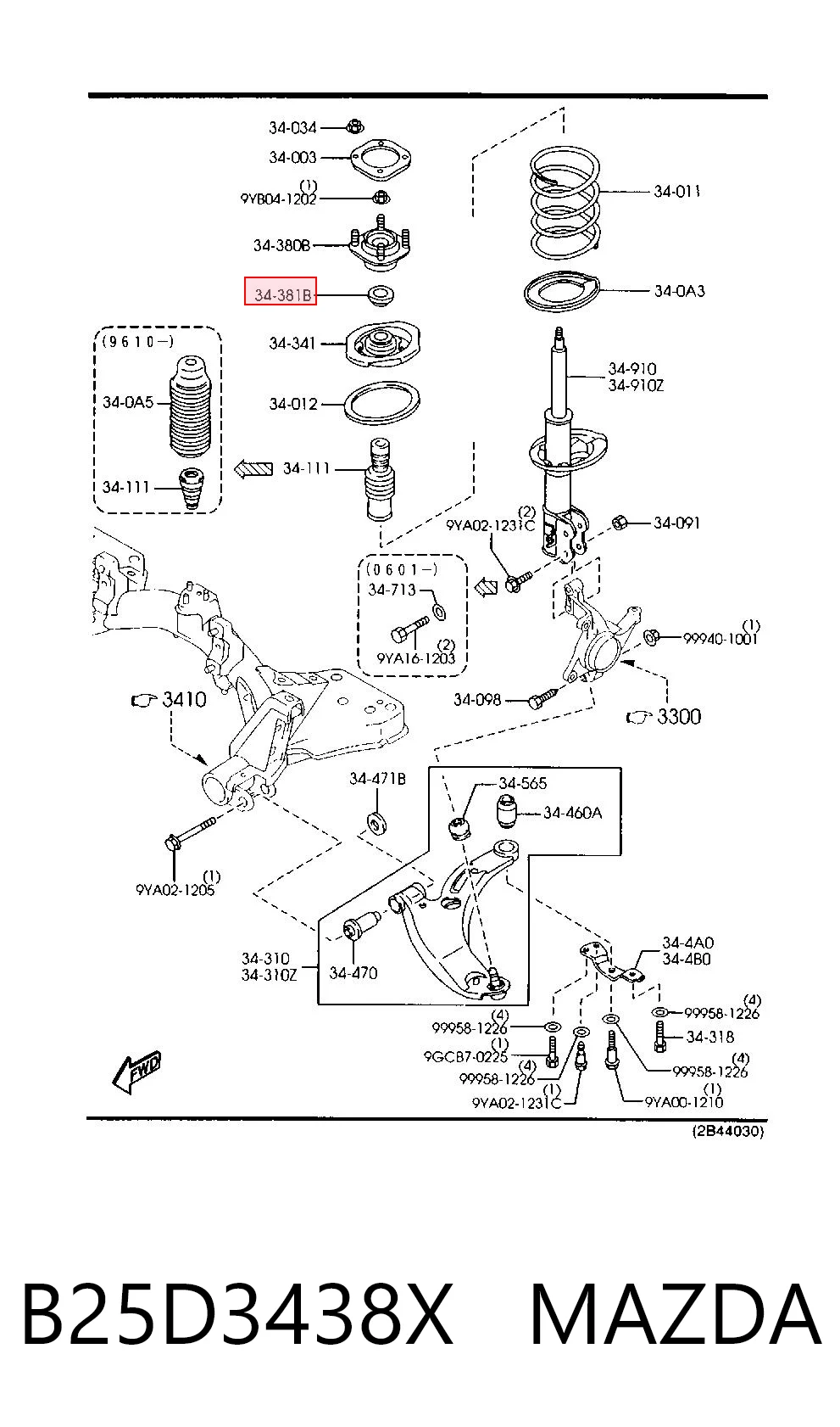 Подшипник опоры амортизатора Tenacity ABRMA1003
