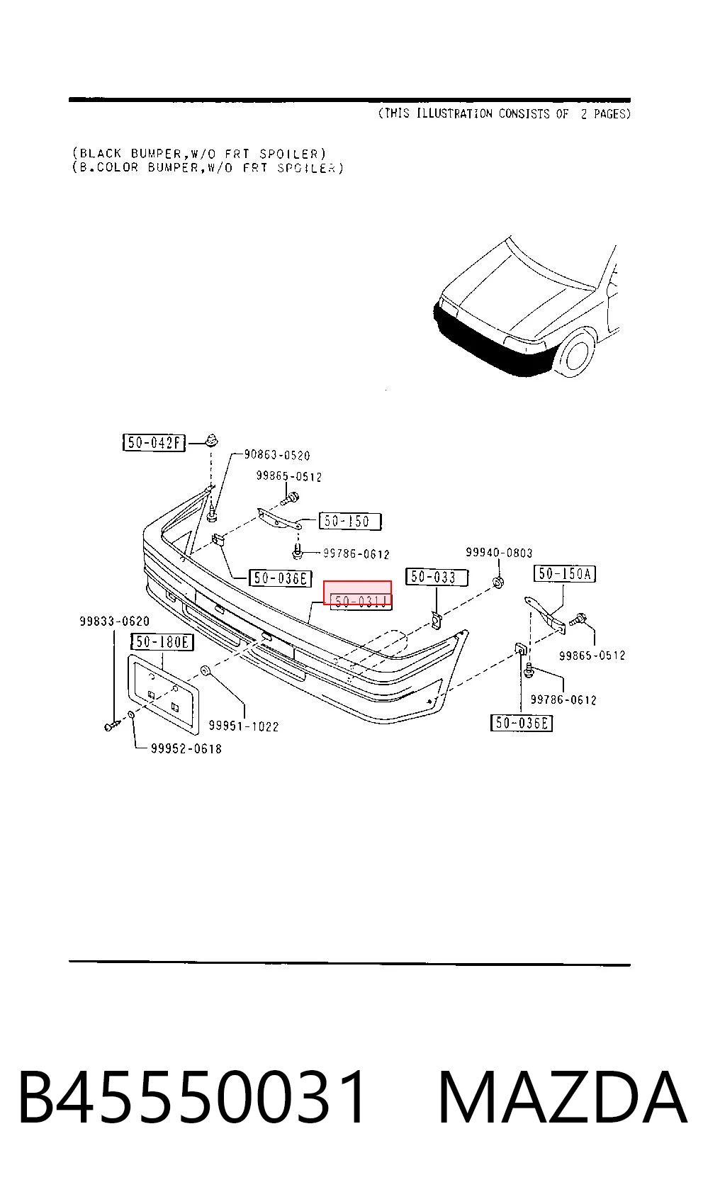 Бампер передний в сборе на Mazda 323 S IV BG