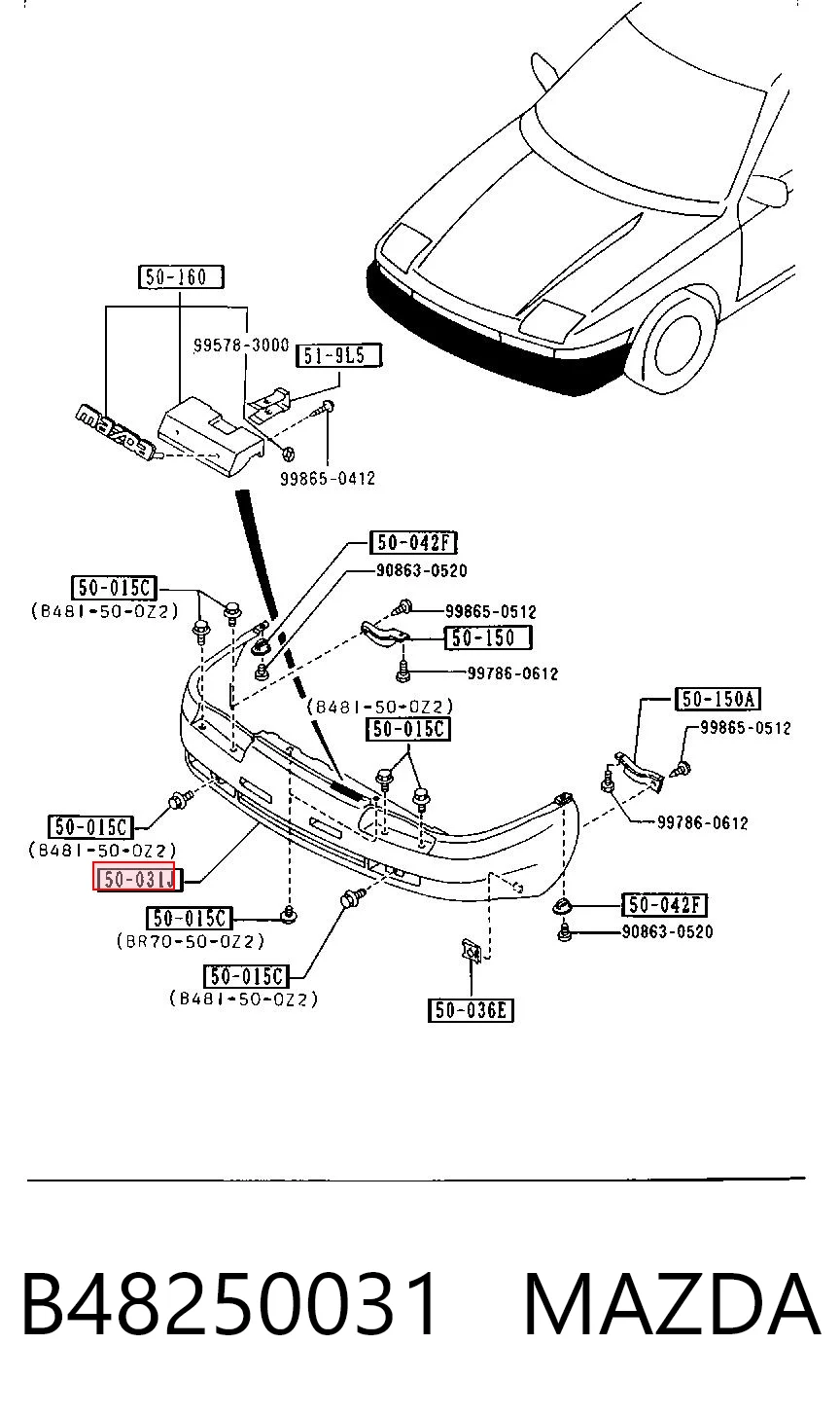 Бампер передний в сборе на Mazda 323 F IV BG